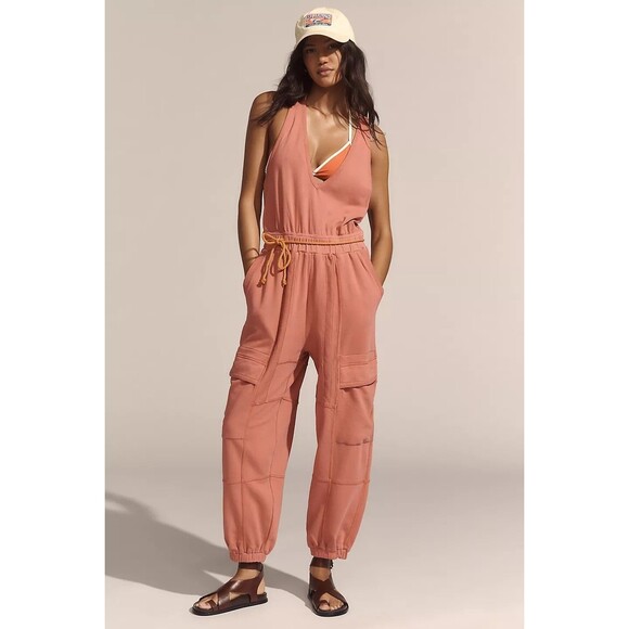 Daily Practice By Anthropologie Cloud Rest Sleeveless V-Neck Jumpsuit M 280517